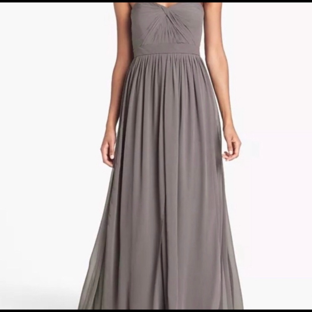 Charcoal grey Jenny Yoo bridesmaid dress size 10.